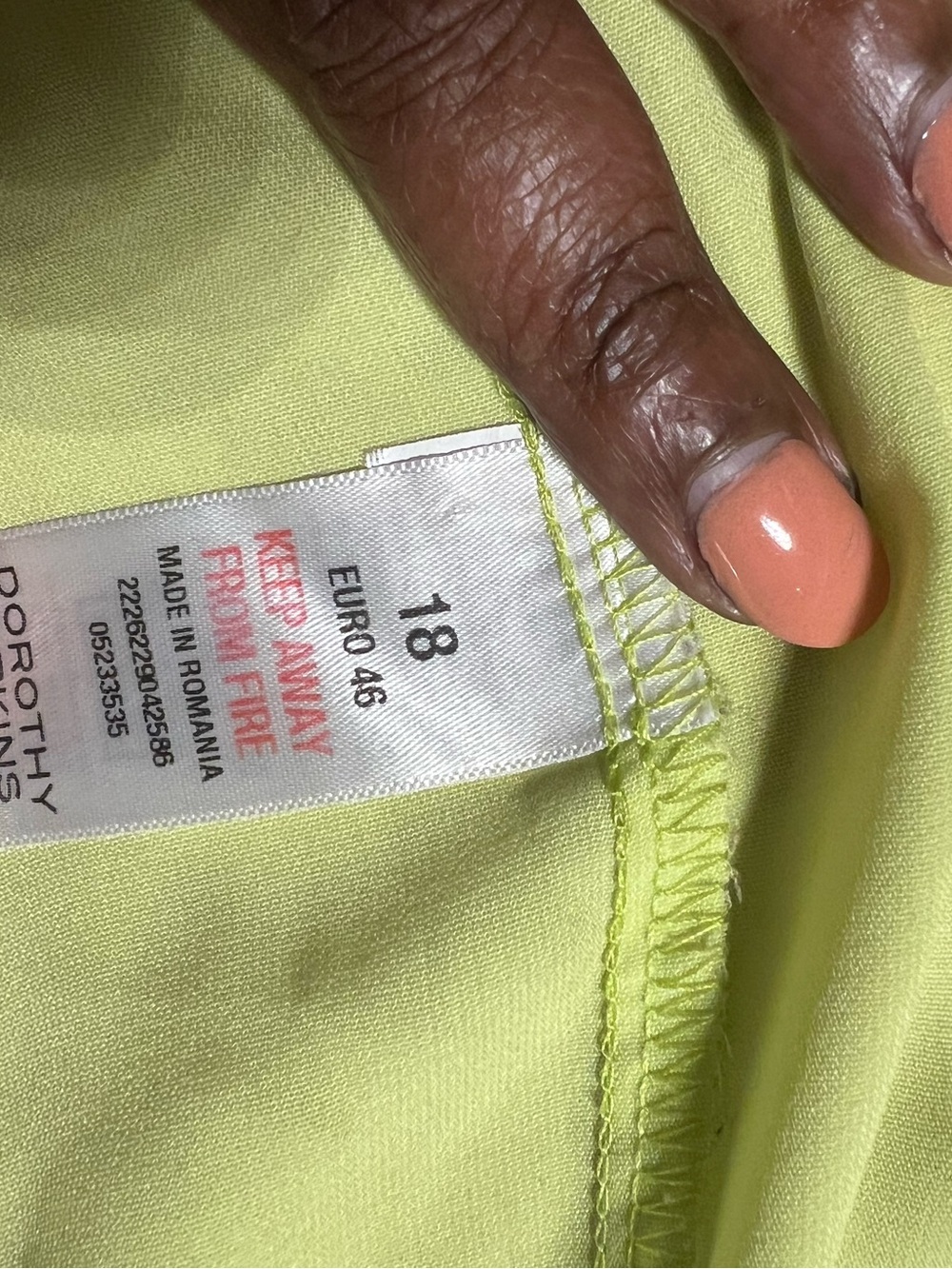 Dorothy Perkins Neon Lime Shift Top